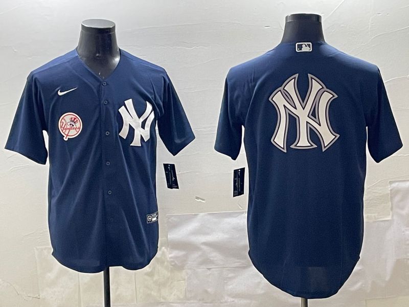 Men New York Yankees Blank Black Game 2025 Nike MLB Jersey style 14->youth mlb jersey->Youth Jersey